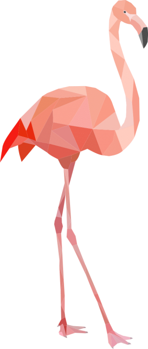 Geometrisch Flamingo